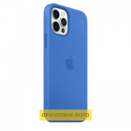 Чехол Silicone Case Full Protective (AA) для Apple iPhone 16 (6.1") Синий / Capri Blue