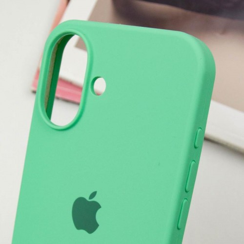 Чехол Silicone Case Full Protective (AA) для Apple iPhone 16 Plus (6.7") Зелёный / Spearmint