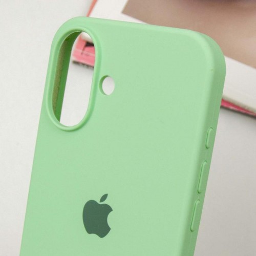 Чехол Silicone Case Full Protective (AA) для Apple iPhone 16 Plus (6.7") Зелёный / Pistachio