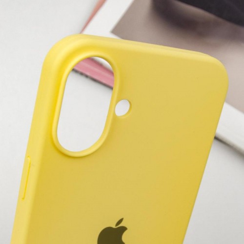 Чехол Silicone Case Full Protective (AA) для Apple iPhone 16 Plus (6.7") Жёлтый / Yellow