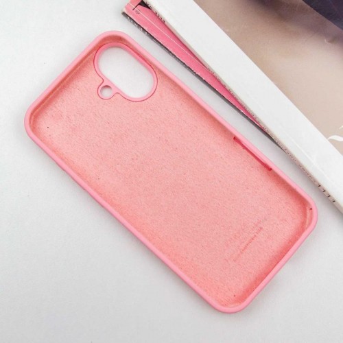 Чехол Silicone Case Full Protective (AA) для Apple iPhone 16 Plus (6,7") Розовый / Light pink