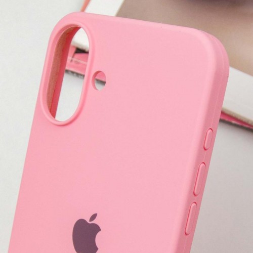 Чехол Silicone Case Full Protective (AA) для Apple iPhone 16 Plus (6,7") Розовый / Light pink