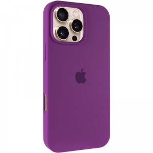 Чехол Silicone Case Full Protective (AA) для Apple iPhone 16 Pro (6.3") Фиолетовый / Grape