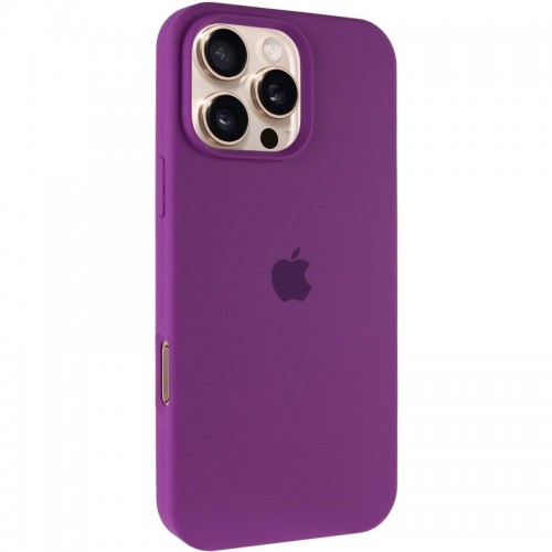 Чехол Silicone Case Full Protective (AA) для Apple iPhone 16 Pro (6.3") Фиолетовый / Grape