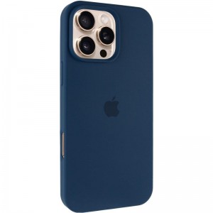 Чехол Silicone Case Full Protective (AA) для Apple iPhone 16 Pro (6.3") Синий / Blue Jay