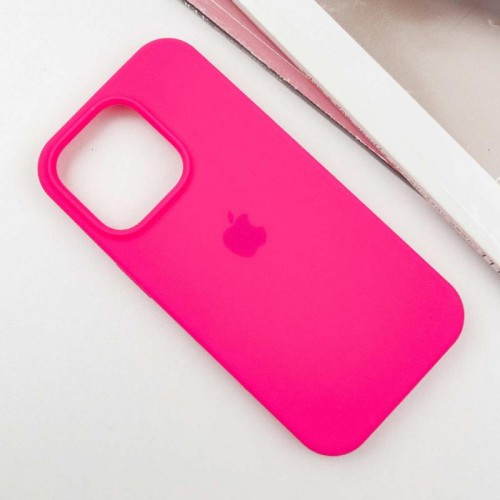 Чехол Silicone Case Full Protective (AA) для Apple iPhone 16 Pro (6.3") Розовый / Barbie pink