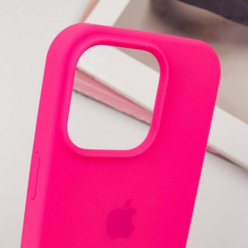 Чехол Silicone Case Full Protective (AA) для Apple iPhone 16 Pro (6.3") Розовый / Barbie pink
