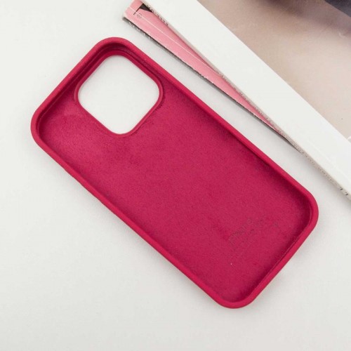 Чехол Silicone Case Full Protective (AA) для Apple iPhone 16 Pro (6.3") Красный / Rose Red