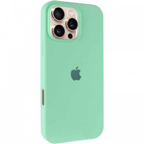 Чехол Silicone Case Full Protective (AA) для Apple iPhone 16 Pro (6,3") Зелёный / Pistachio