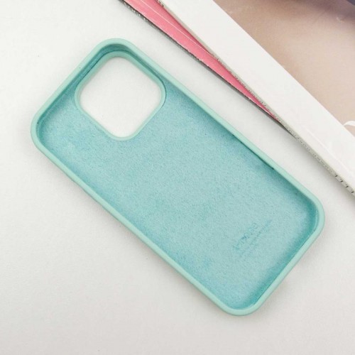 Чехол Silicone Case Full Protective (AA) для Apple iPhone 16 Pro (6.3") Бирюзовый / Turquoise