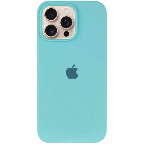 Чохол Silicone Case Full Protective (AA) для Apple iPhone 16 Pro (6.3") Бірюзовий / Marine Green