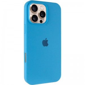 Чехол Silicone Case Full Protective (AA) для Apple iPhone 16 Pro Max (6.9") Голубой / Blue