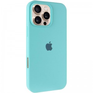 Чохол Silicone Case Full Protective (AA) для Apple iPhone 16 Pro Max (6.9") Бірюзовий / Marine Green