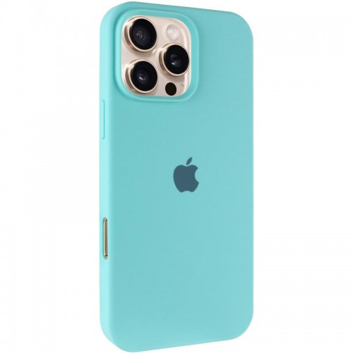 Чохол Silicone Case Full Protective (AA) для Apple iPhone 16 Pro Max (6.9") Бірюзовий / Marine Green