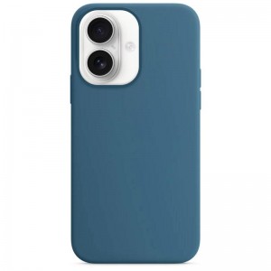 Чохол Silicone Case Full Protective (AA) NO LOGO для Apple iPhone 16 (6.1") Синій / Blue Jay