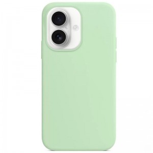 Чехол Silicone Case Full Protective (AA) NO LOGO для Apple iPhone 16 (6.1") Зелёный / Pistachio
