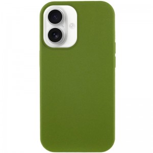 Чохол Silicone Case Full Protective (AA) NO LOGO для Apple iPhone 16 (6.1") Зелений / Dark Olive