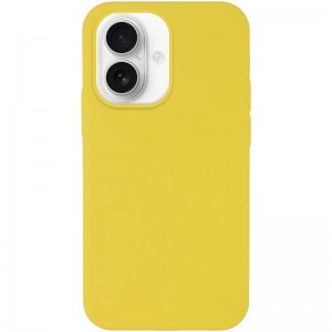 Чехол Silicone Case Full Protective (AA) NO LOGO для Apple iPhone 16 (6.1") Жёлтый / Yellow