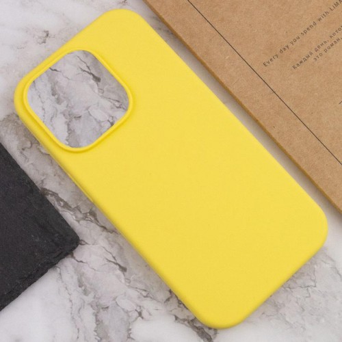 Чехол Silicone Case Full Protective (AA) NO LOGO для Apple iPhone 16 (6.1") Жёлтый / Yellow