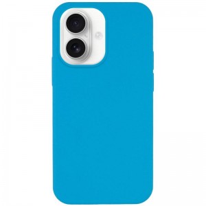 Чехол Silicone Case Full Protective (AA) NO LOGO для Apple iPhone 16 (6.1") Голубой / Blue