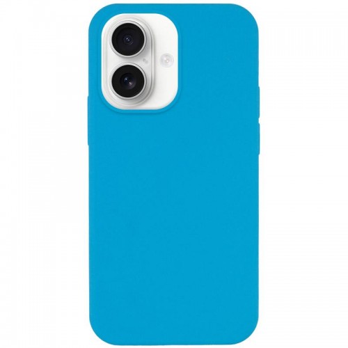 Чехол Silicone Case Full Protective (AA) NO LOGO для Apple iPhone 16 Plus (6.7") Голубой / Blue