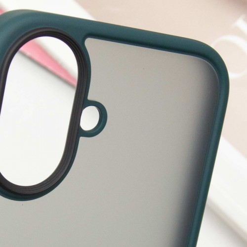 TPU+PC чохол Metal Buttons для Apple iPhone 16 (6.1") Зелений