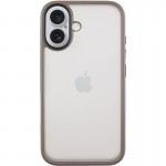 TPU+PC чохол Metal Buttons для Apple iPhone 16 (6.1") Сірий