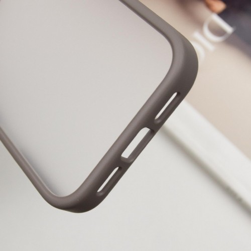 TPU+PC чохол Metal Buttons для Apple iPhone 16 (6.1") Сірий
