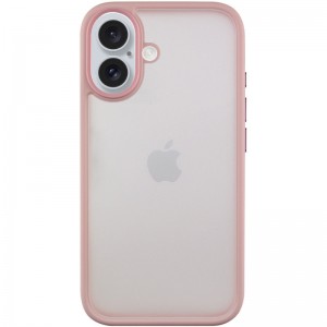 TPU+PC чохол Metal Buttons для Apple iPhone 16 (6.1") Рожевий