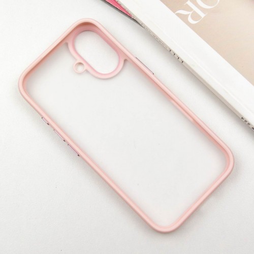 TPU+PC чохол Metal Buttons для Apple iPhone 16 (6.1") Рожевий