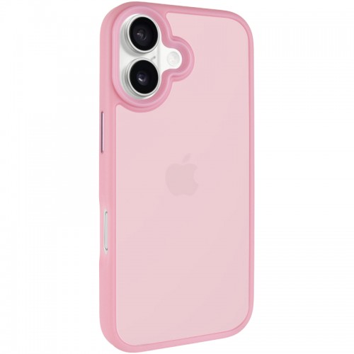 TPU+PC чохол Metal Buttons для Apple iPhone 16 (6.1") Рожевий
