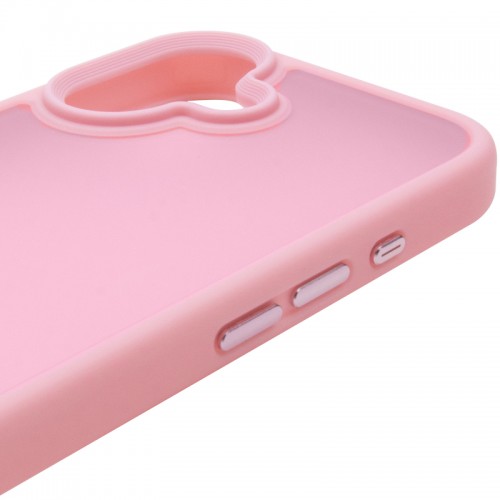 TPU+PC чохол Metal Buttons для Apple iPhone 16 (6.1") Рожевий