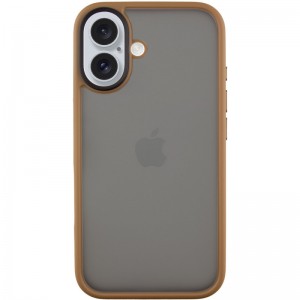TPU+PC чохол Metal Buttons для Apple iPhone 16 (6.1") Золотий