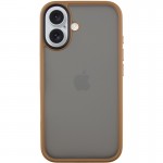 TPU+PC чохол Metal Buttons для Apple iPhone 16 (6.1") Золотий