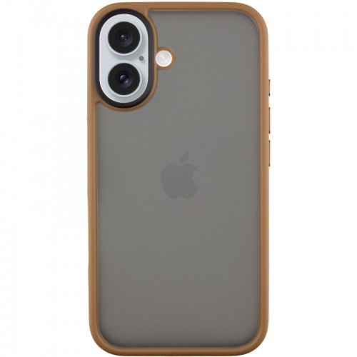 TPU+PC чохол Metal Buttons для Apple iPhone 16 (6.1") Золотий