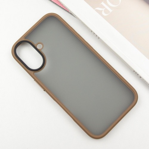 TPU+PC чохол Metal Buttons для Apple iPhone 16 (6.1") Золотий