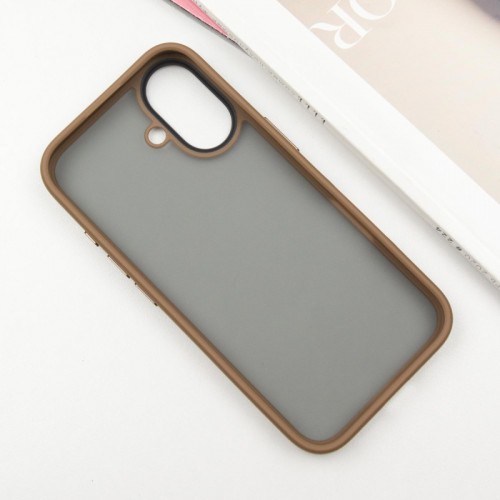 TPU+PC чохол Metal Buttons для Apple iPhone 16 (6.1") Золотий