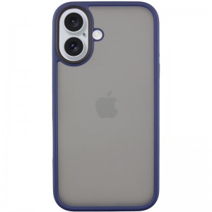 TPU+PC чохол Metal Buttons для Apple iPhone 16 (6.1") Синій