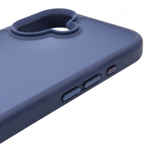 TPU+PC чохол Metal Buttons для Apple iPhone 16 (6.1") Синій