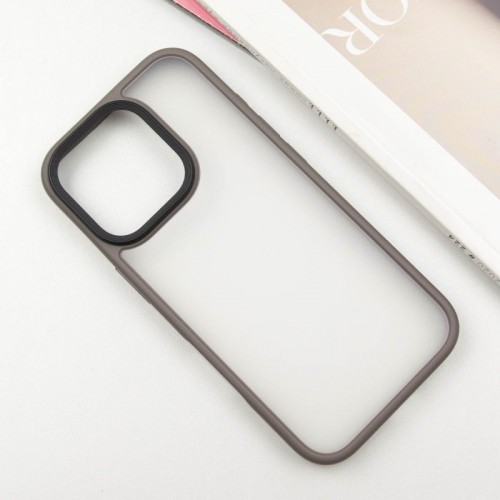 TPU+PC чохол Metal Buttons для Apple iPhone 16 Pro (6.3") Сірий