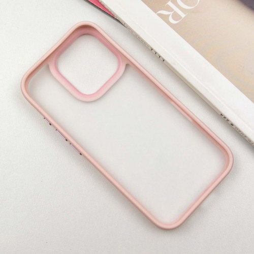 TPU+PC чехол Metal Buttons для Apple iPhone 16 Pro Max (6.9") Розовый