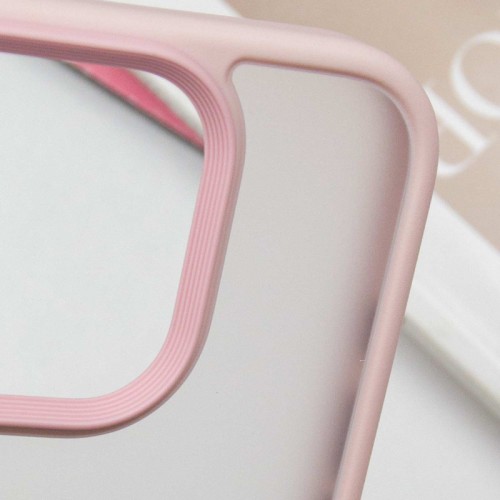 TPU+PC чехол Metal Buttons для Apple iPhone 16 Pro Max (6.9") Розовый