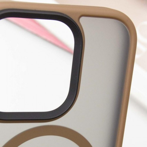 TPU+PC чехол Metal Buttons with MagSafe для Apple iPhone 16 Pro (6.3") Золотой