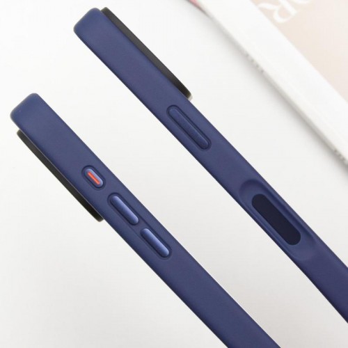 TPU+PC чехол Metal Buttons с MagSafe для Apple iPhone 16 Pro (6.3") Синий