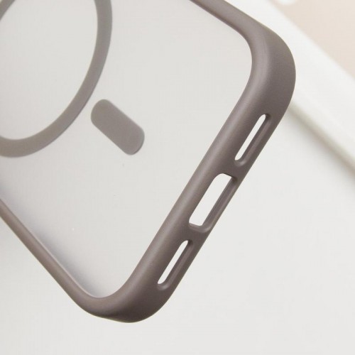 Чехол TPU+PC Metal Buttons с MagSafe для Apple iPhone 16 Pro (6,3") Серый