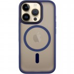 Чехол TPU+PC Metal Buttons с MagSafe для Apple iPhone 16 Pro Max (6,9") Синий