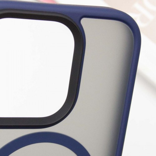 Чехол TPU+PC Metal Buttons с MagSafe для Apple iPhone 16 Pro Max (6,9") Синий