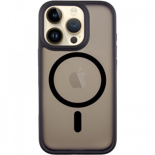 TPU+PC чохол Metal Buttons with MagSafe для Apple iPhone 16 Pro Max (6.9") Чорний