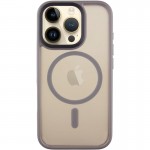 TPU+PC чехол Metal Buttons с MagSafe для Apple iPhone 16 Pro Max (6.9") Серый