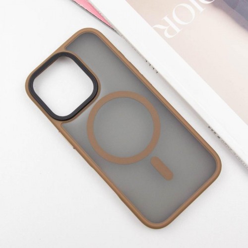 TPU+PC чехол Metal Buttons с MagSafe для Apple iPhone 16 Pro Max (6.9") Золотой